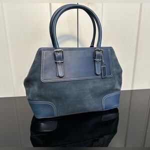 Vintage Coach Hamptons Blue Leather Satchel #H04Q-7562 NWOT